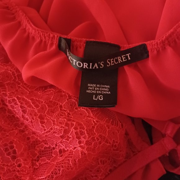 VICTORIA'S SECRET Red Babydoll Slip_Size Large - Picture 6 of 7